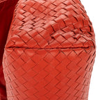 Shoulder Bag Flap Messenger Orange Nappa Intrecciato Leather