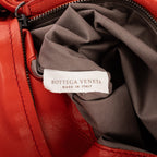 Shoulder Bag Flap Messenger Orange Nappa Intrecciato Leather