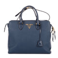 Shoulder Bag Galleria Tote Navy Saffiano Lux Leather