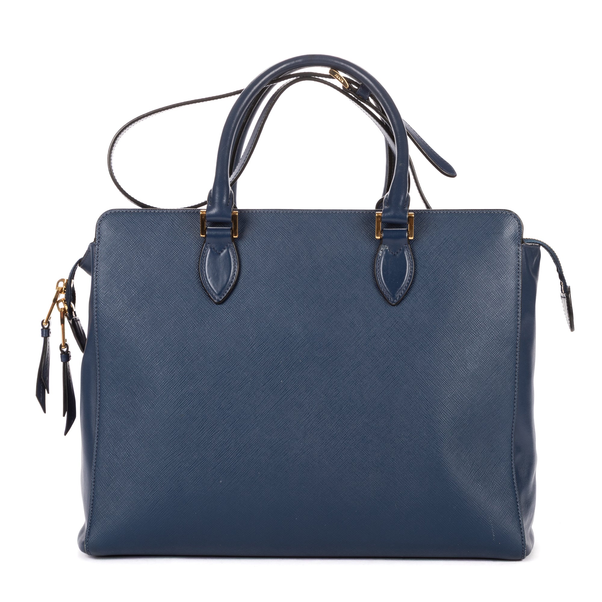 Shoulder Bag Galleria Tote Navy Saffiano Lux Leather