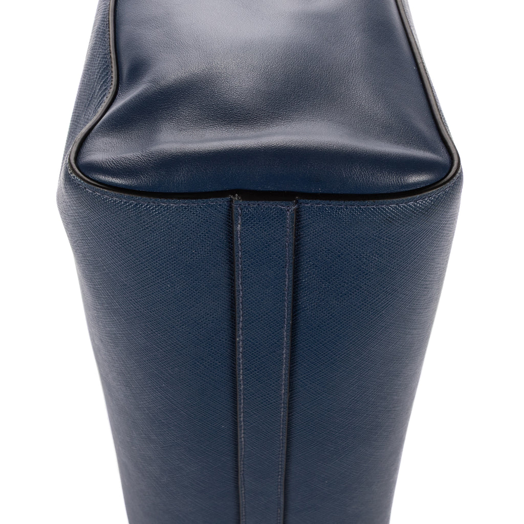 Shoulder Bag Galleria Tote Navy Saffiano Lux Leather