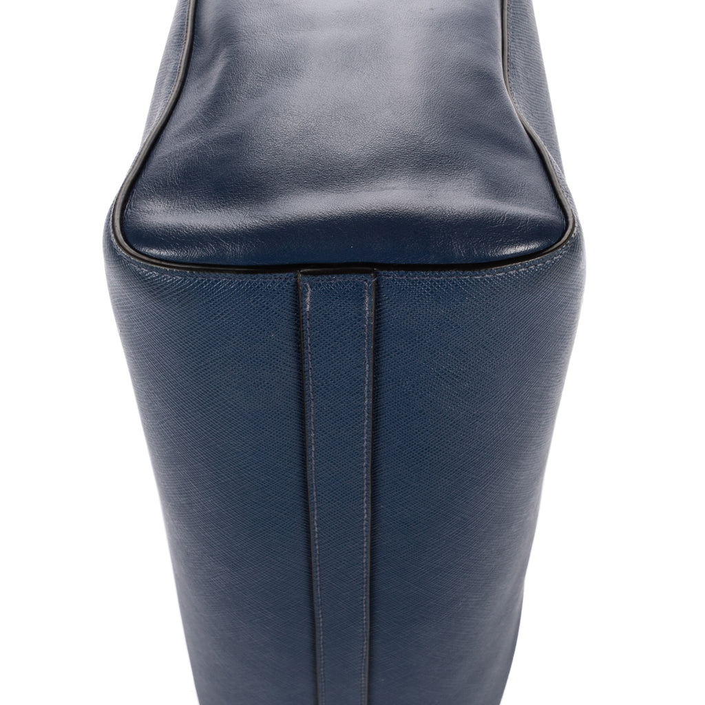 Shoulder Bag Galleria Tote Navy Saffiano Lux Leather