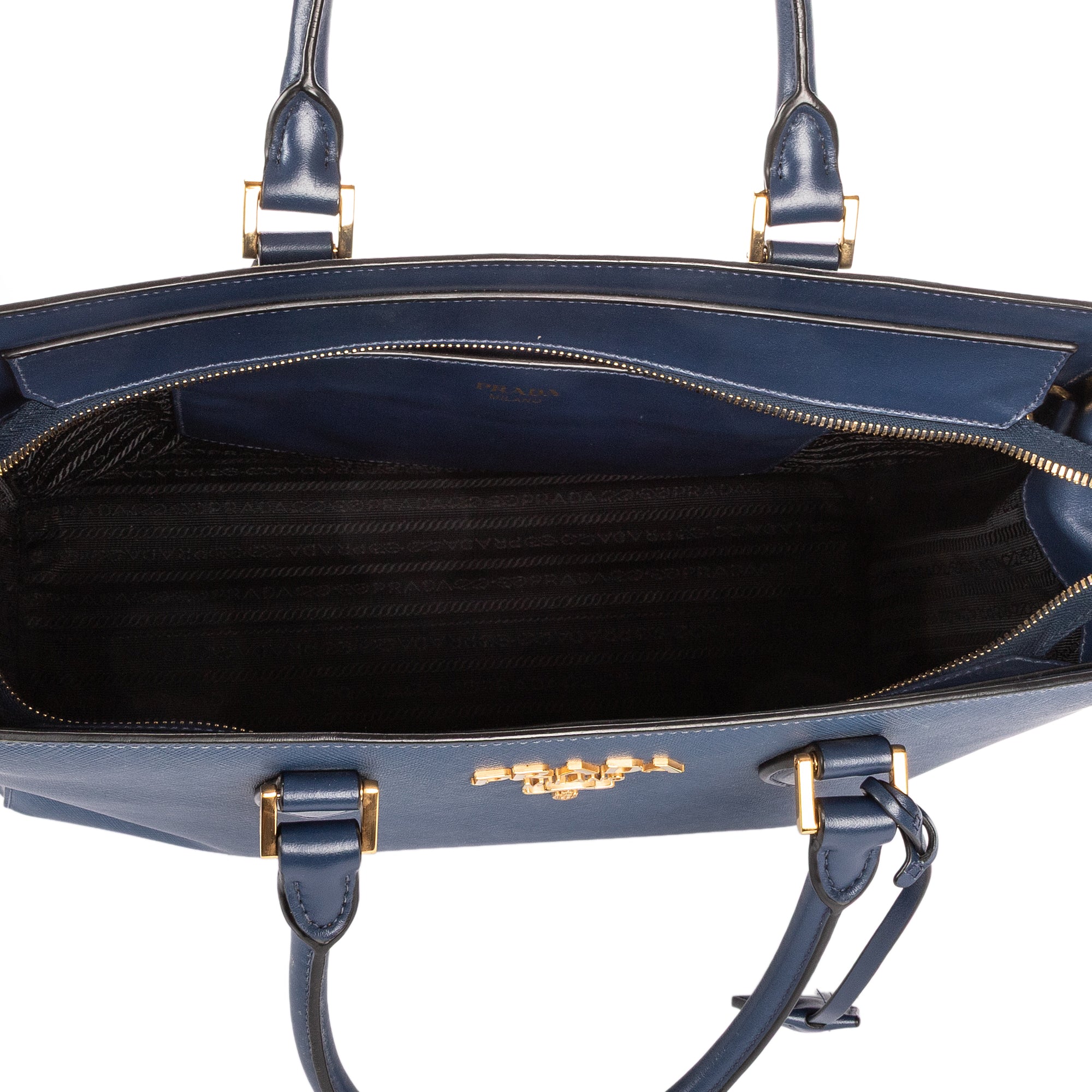 Shoulder Bag Galleria Tote Navy Saffiano Lux Leather