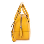 Shoulder Bag Boston Top Handle Yellow Diamante Canvas