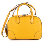 Shoulder Bag Boston Top Handle Yellow Diamante Canvas