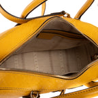 Shoulder Bag Boston Top Handle Yellow Diamante Canvas