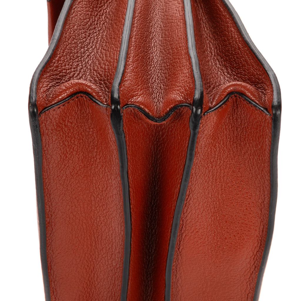 Shoulder Bag Madras Top Handle Brown Madras Leather