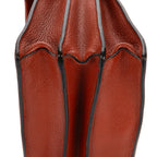 Shoulder Bag Madras Top Handle Brown Madras Leather