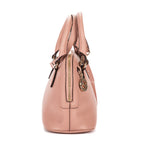 Shoulder Bag Small Dome Crossbody Small Pink Grained Calfskin Leather
