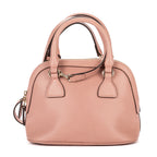 Shoulder Bag Small Dome Crossbody Small Pink Grained Calfskin Leather