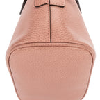Shoulder Bag Small Dome Crossbody Small Pink Grained Calfskin Leather
