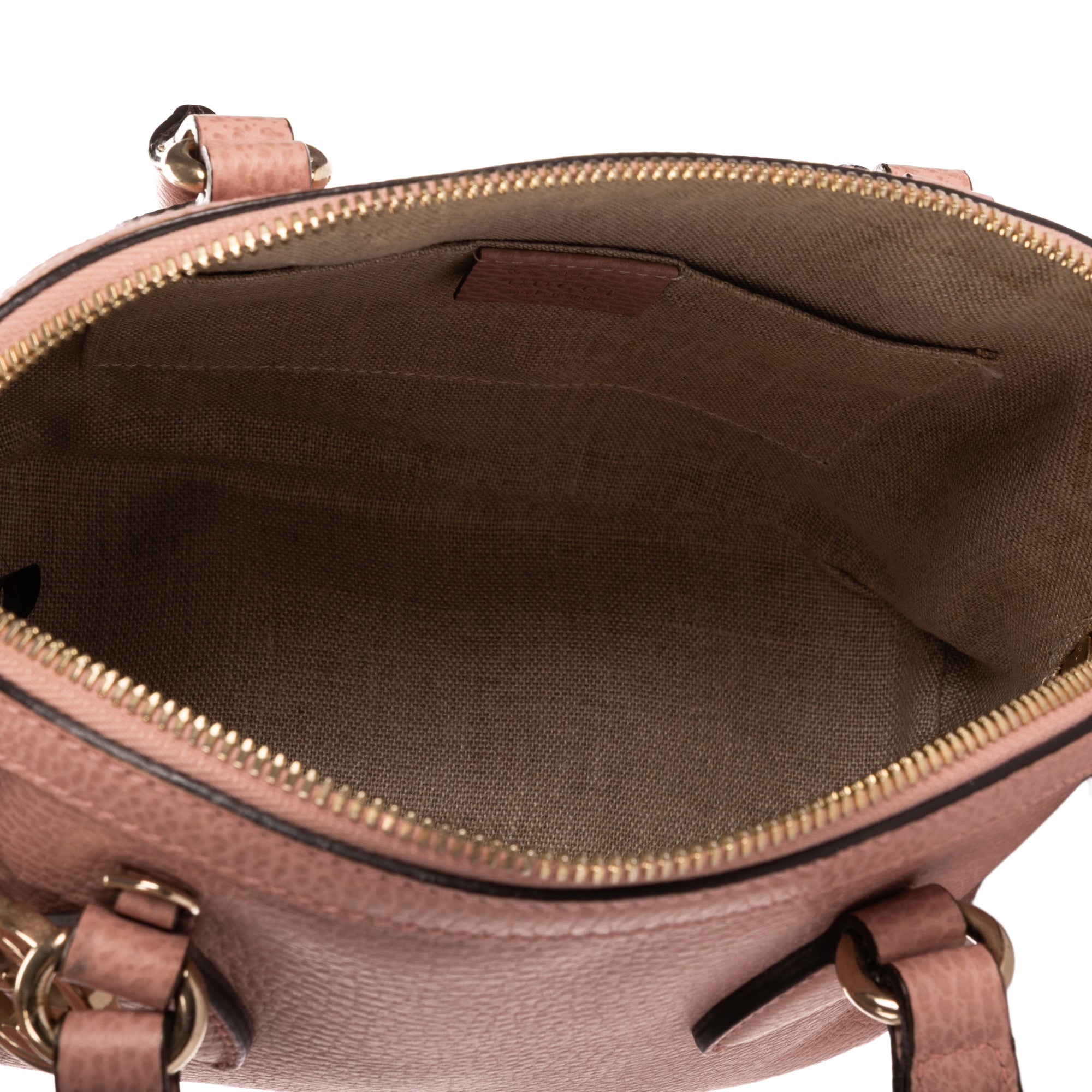 Shoulder Bag Small Dome Crossbody Small Pink Grained Calfskin Leather