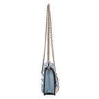 Shoulder Bag Mini Studded Wallet Crossbody Mini Blue Studded Calfskin Leather