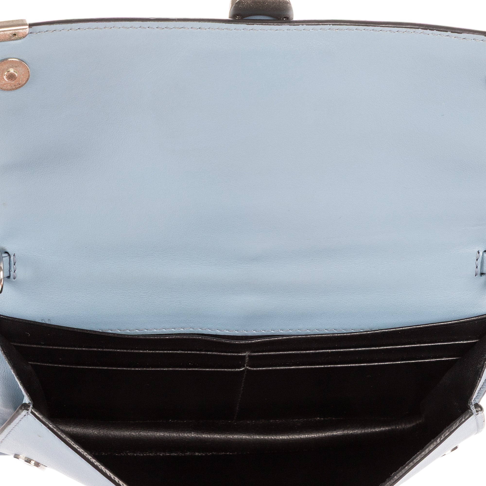 Shoulder Bag Mini Studded Wallet Crossbody Mini Blue Studded Calfskin Leather