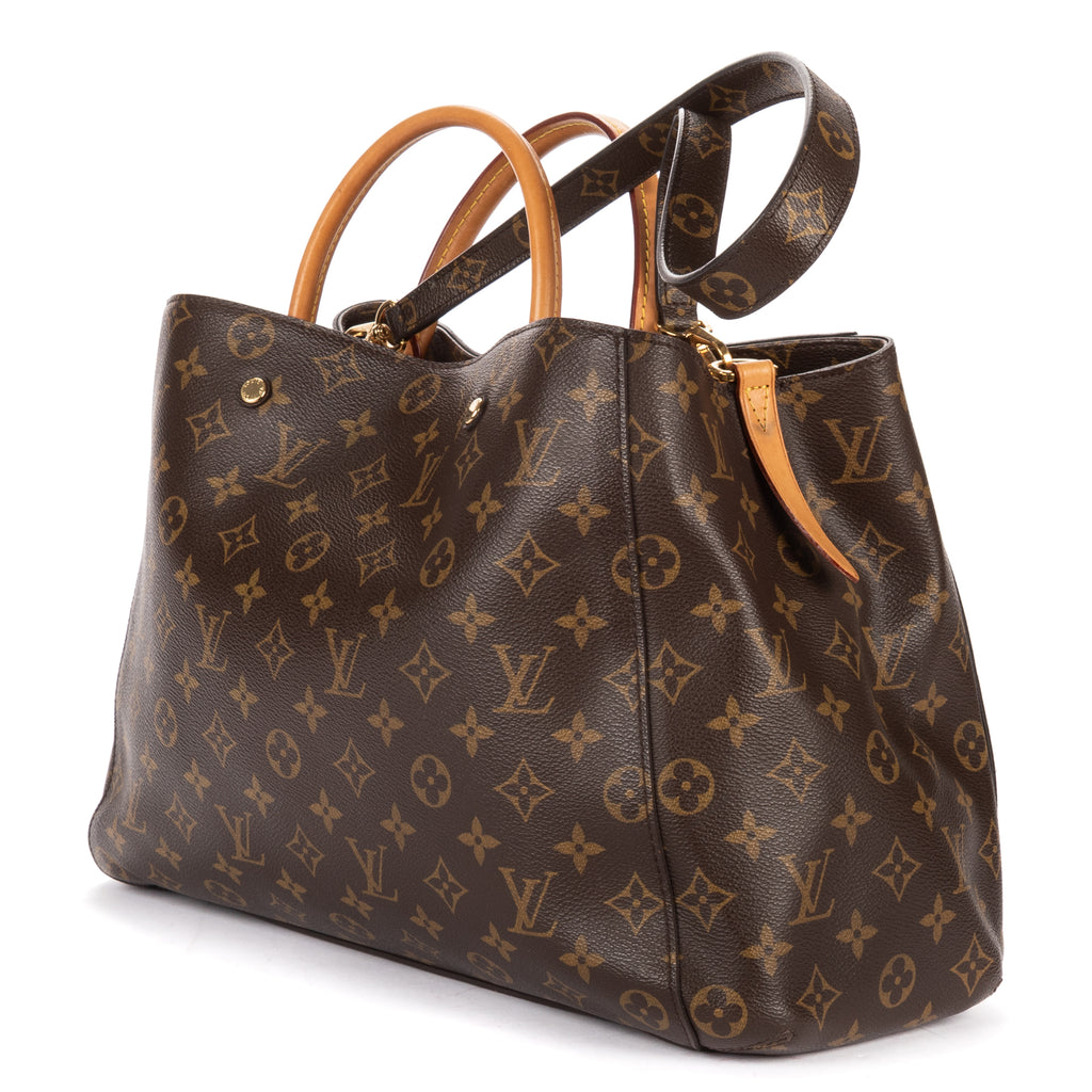 Shoulder Bag Montaigne MM Brown Monogram Canvas