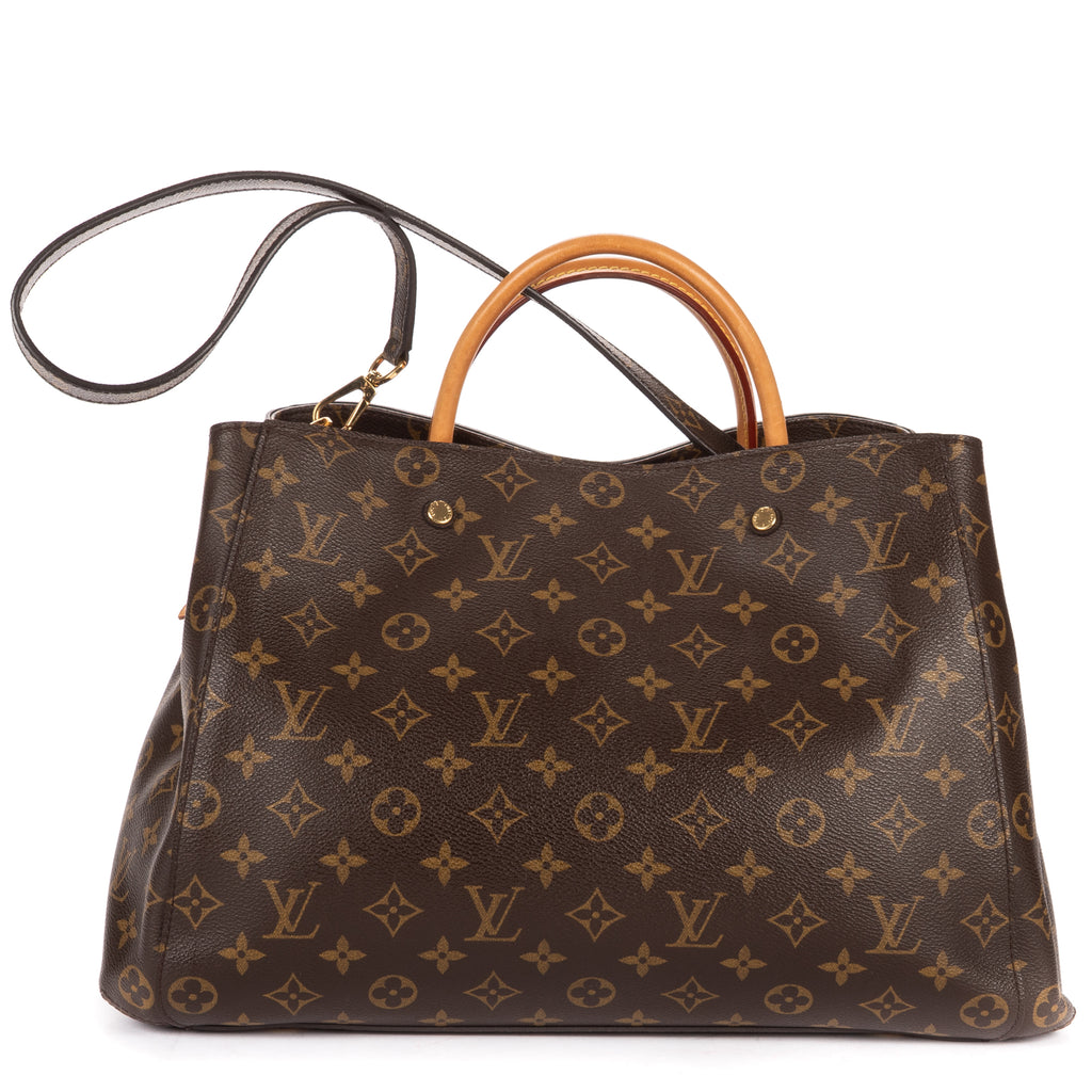 Shoulder Bag Montaigne MM Brown Monogram Canvas