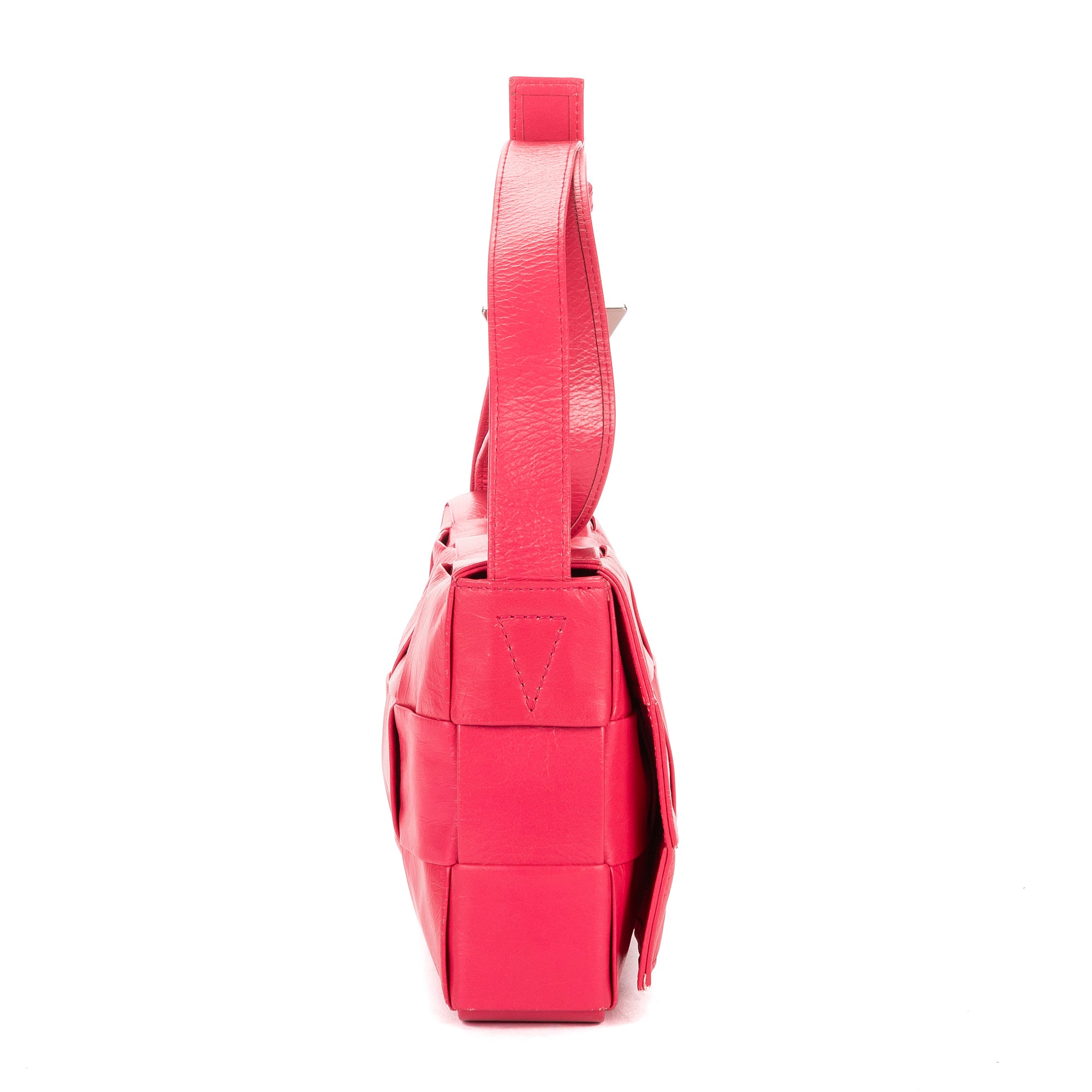 Shoulder Bag Small Cassette Crossbody Small Pink Intrecciato Leather