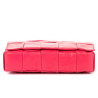 Shoulder Bag Small Cassette Crossbody Small Pink Intrecciato Leather