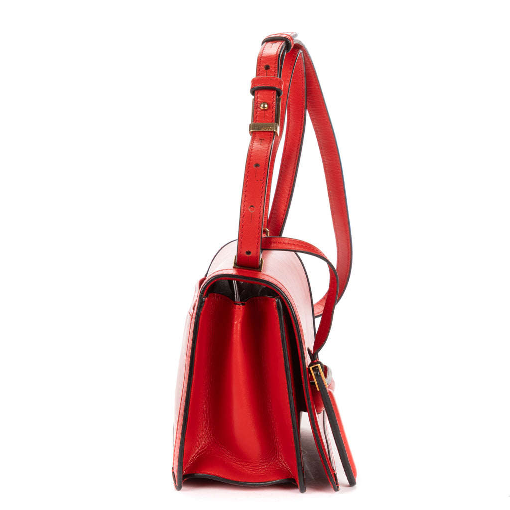 Shoulder Bag Medium Barcelona Medium Red Smooth Calfskin Leather