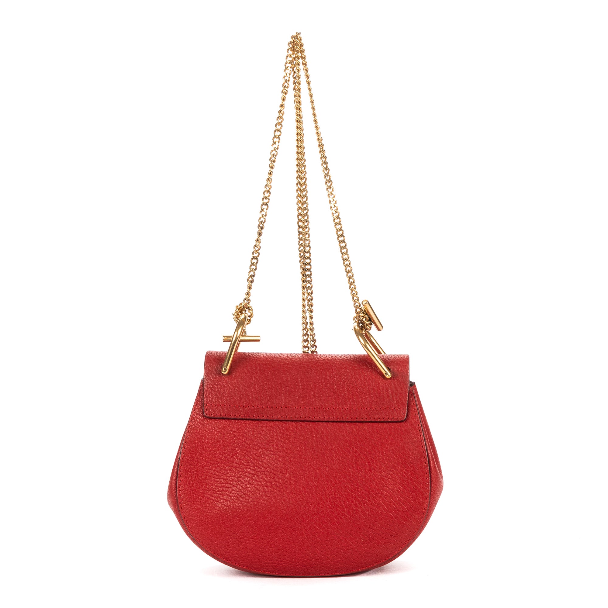 Shoulder Bag Drew Crossbody Bag Mini Red Calfskin Leather