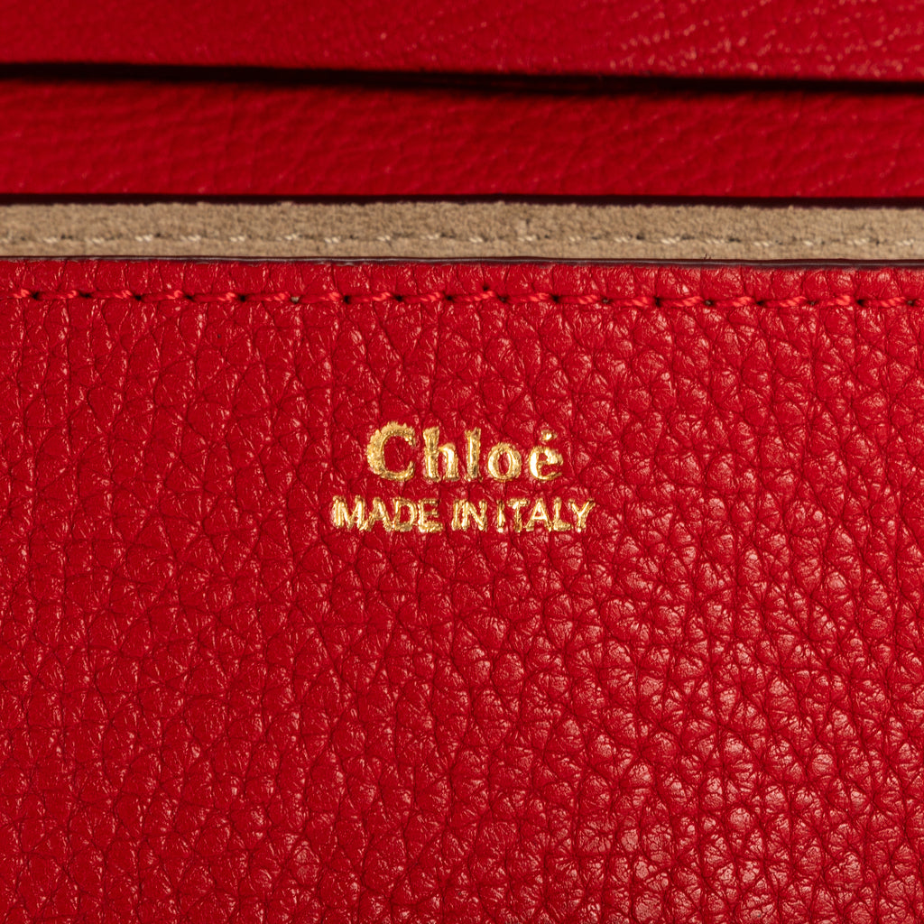 Shoulder Bag Drew Crossbody Bag Mini Red Calfskin Leather