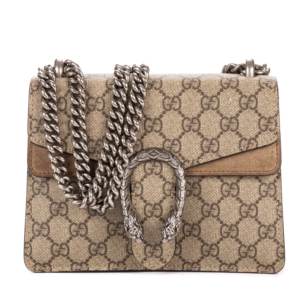 Shoulder Bag Mini Dionysus Chain Crossbody Mini Brown Supreme Coated Canvas