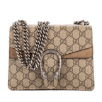 Shoulder Bag Mini Dionysus Chain Crossbody Mini Brown Supreme Coated Canvas