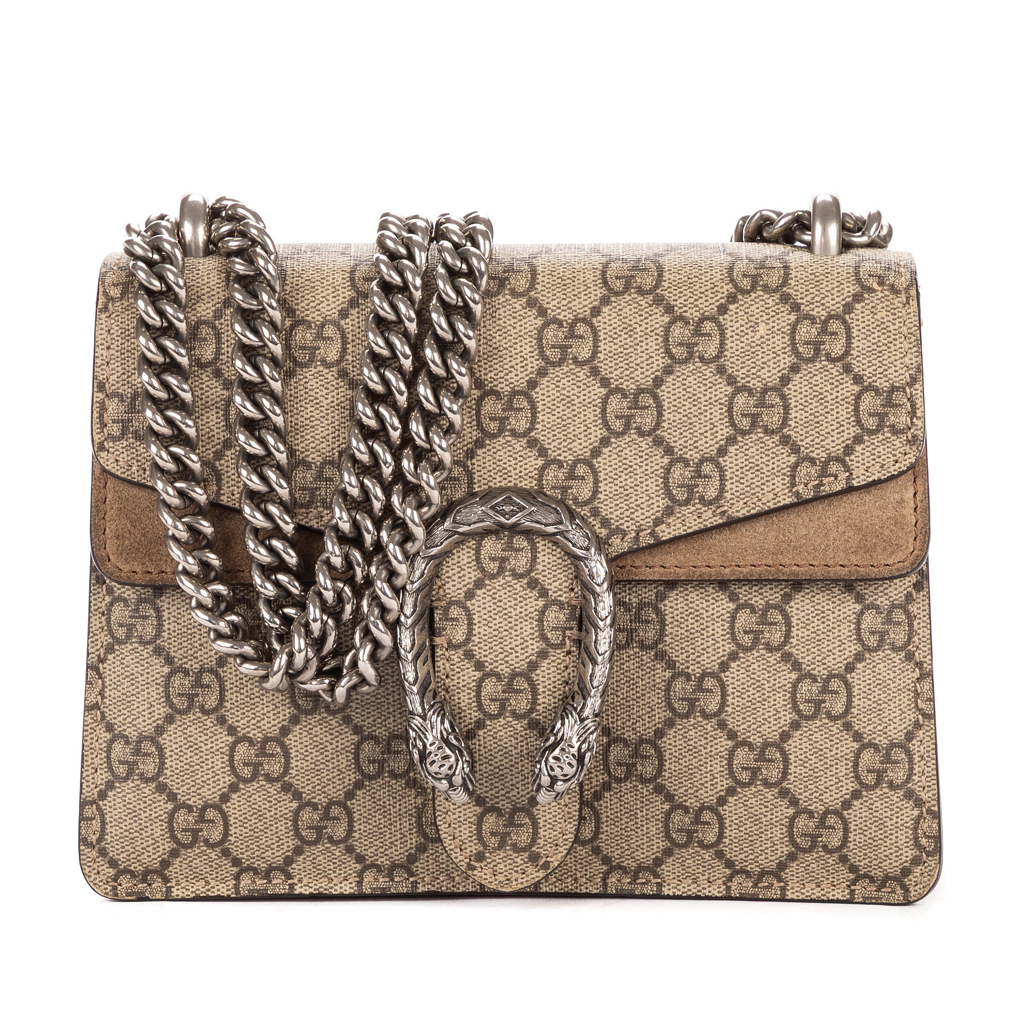 Shoulder Bag Mini Dionysus Chain Crossbody Mini Brown Supreme Coated Canvas