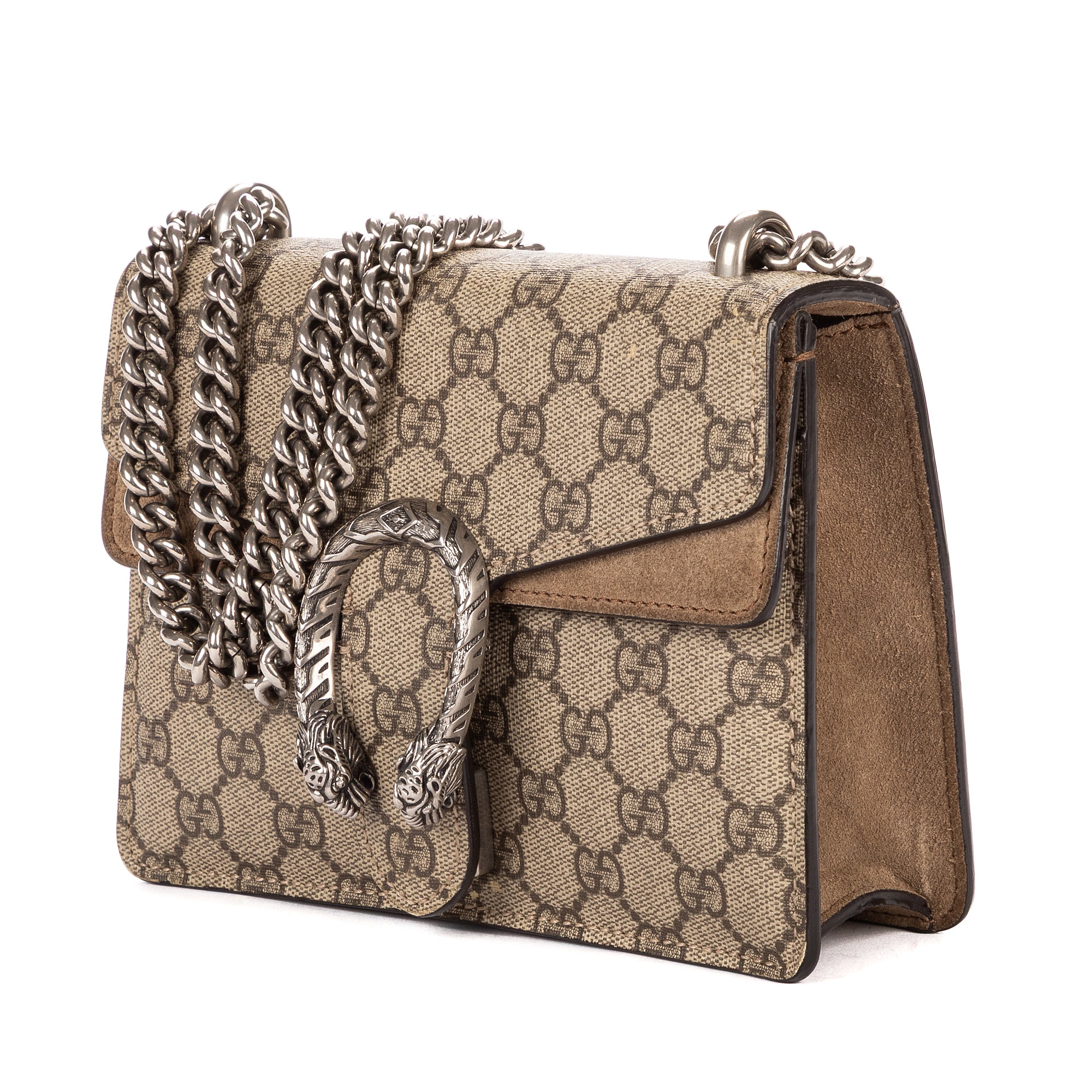 Shoulder Bag Mini Dionysus Chain Crossbody Mini Brown Supreme Coated Canvas