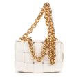 Shoulder Bag Padded Casette Chain Crossbody Ivory Maxi Intreccio Padded Leather
