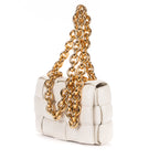 Shoulder Bag Padded Casette Chain Crossbody Ivory Maxi Intreccio Padded Leather
