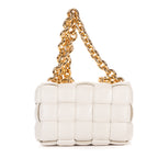 Shoulder Bag Padded Casette Chain Crossbody Ivory Maxi Intreccio Padded Leather