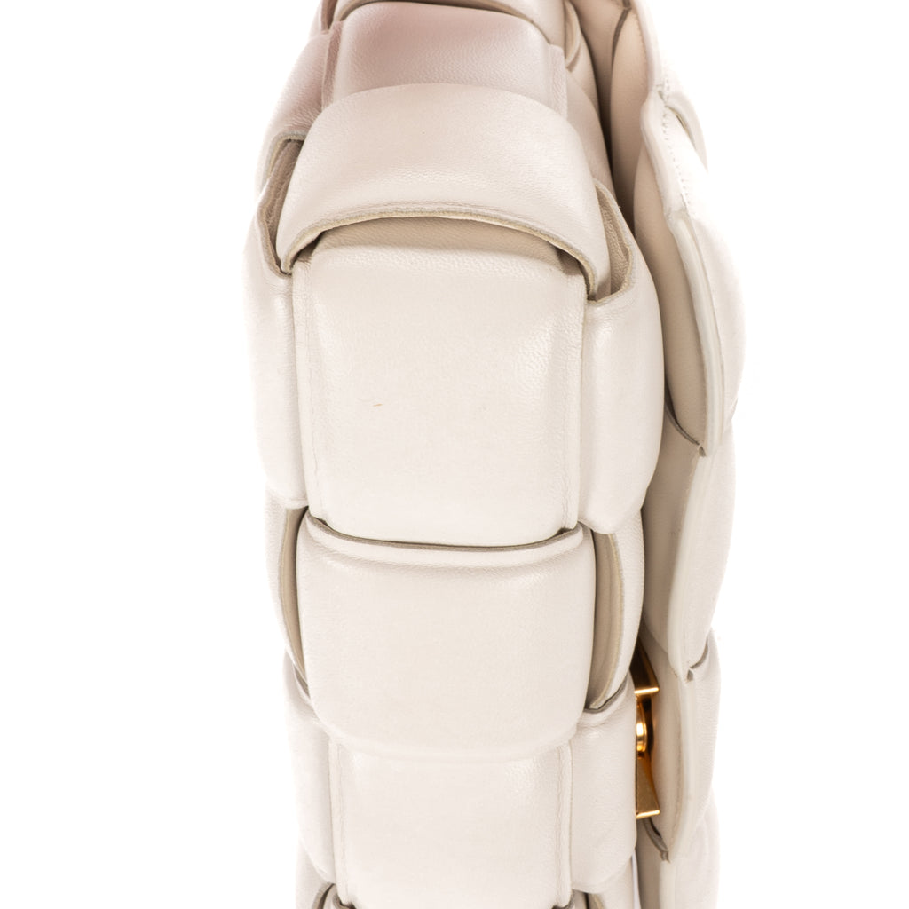 Shoulder Bag Padded Casette Chain Crossbody Ivory Maxi Intreccio Padded Leather