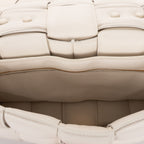 Shoulder Bag Padded Casette Chain Crossbody Ivory Maxi Intreccio Padded Leather