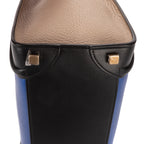 Handbag Tricolor Micro Luggage Grey Smooth Calfskin Leather