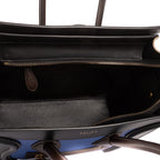 Handbag Tricolor Micro Luggage Grey Smooth Calfskin Leather