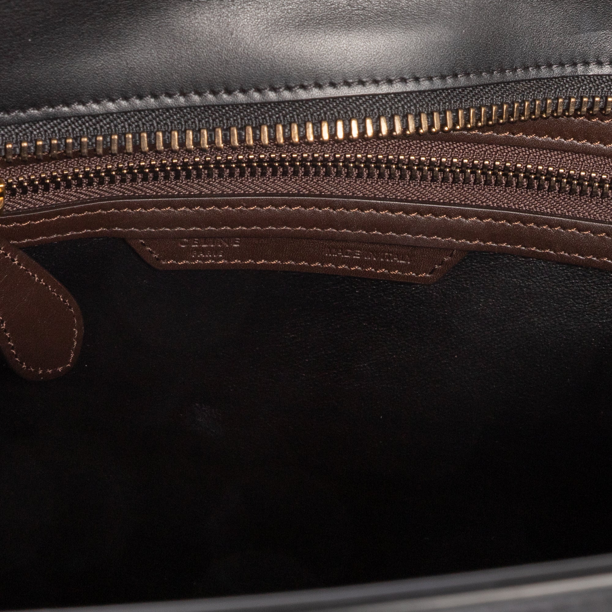 Handbag Tricolor Micro Luggage Grey Smooth Calfskin Leather