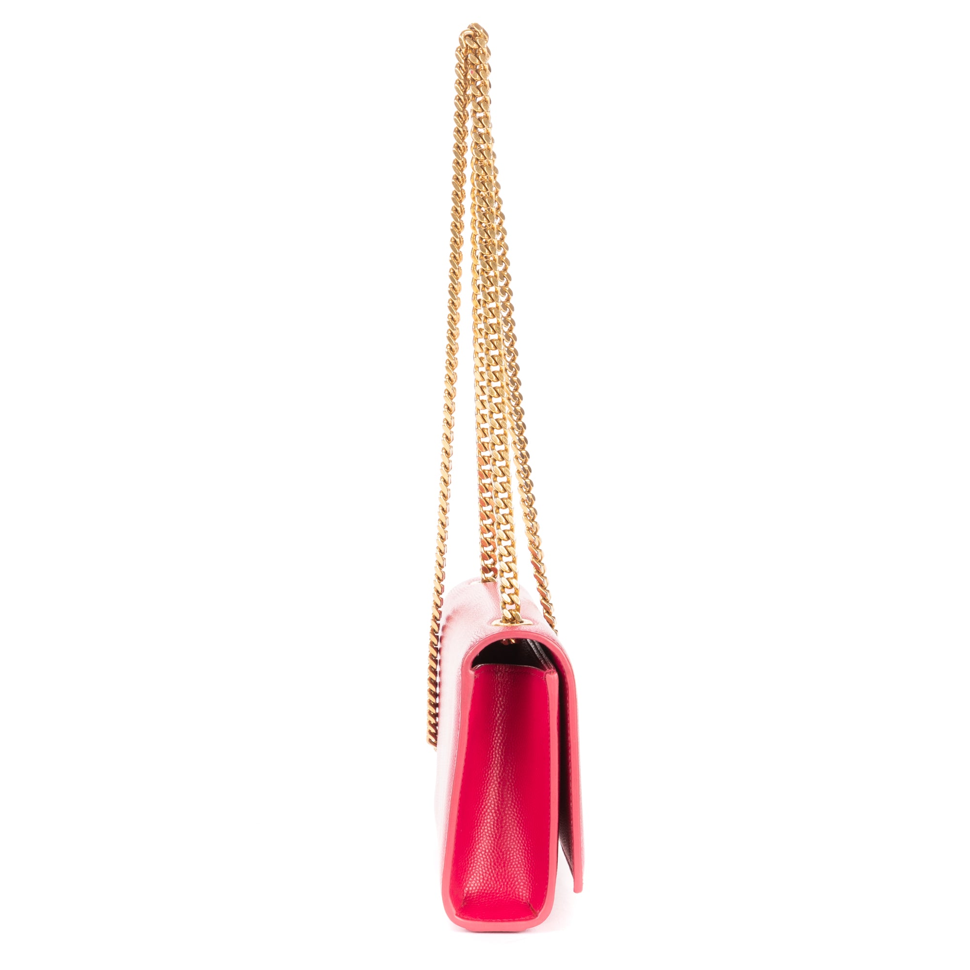 Shoulder Bag Small Tassel Kate Small Pink Grained Calfskin Leather