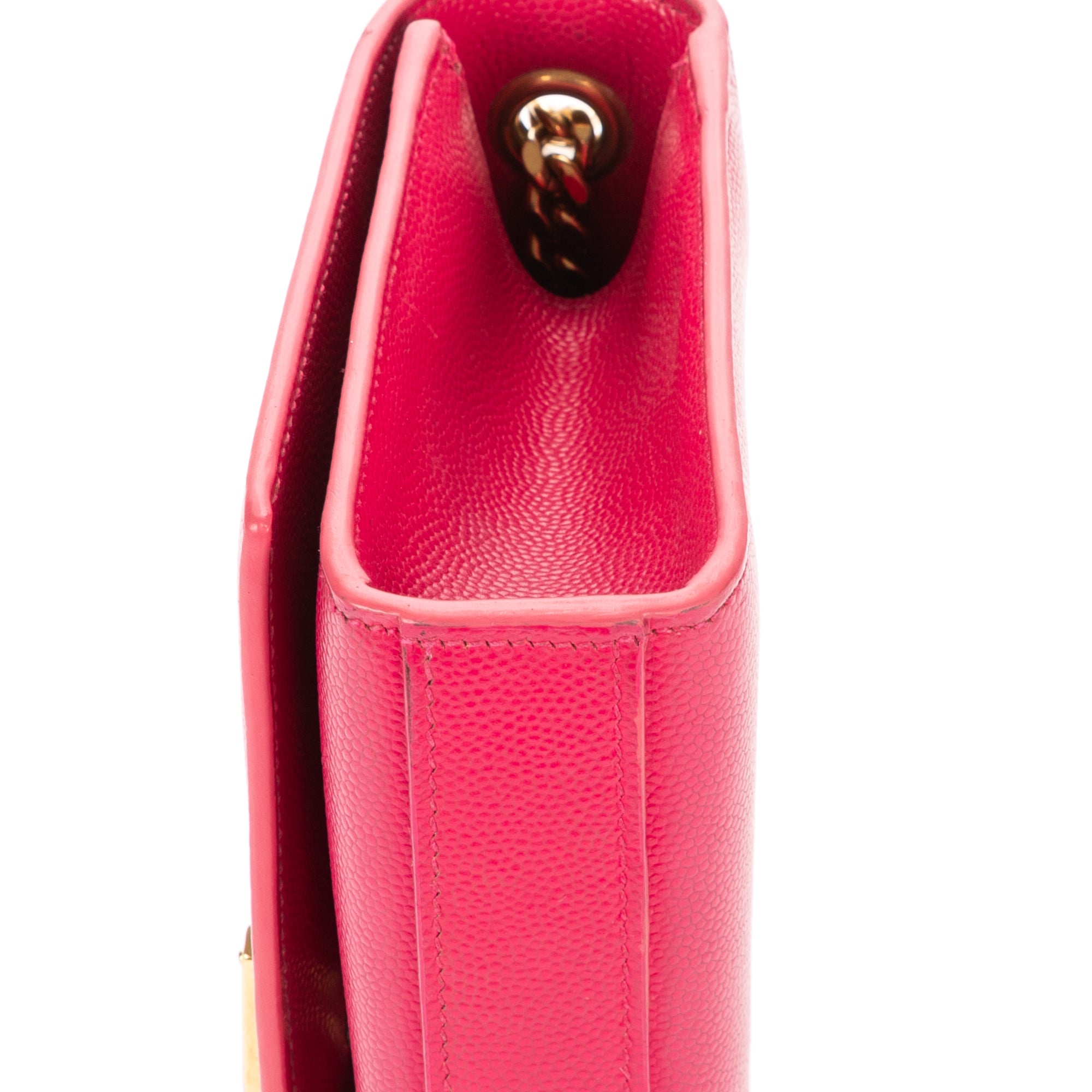 Shoulder Bag Small Tassel Kate Small Pink Grained Calfskin Leather