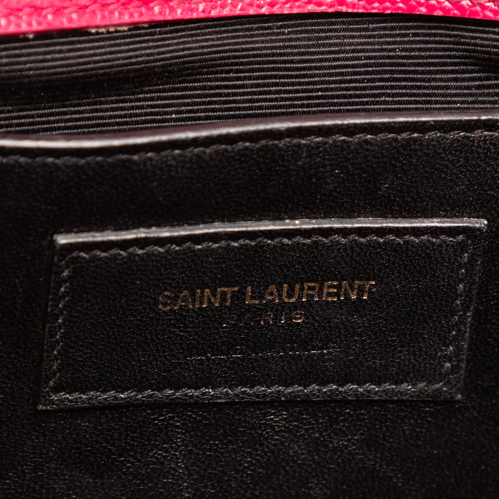 Shoulder Bag Small Tassel Kate Small Pink Grained Calfskin Leather