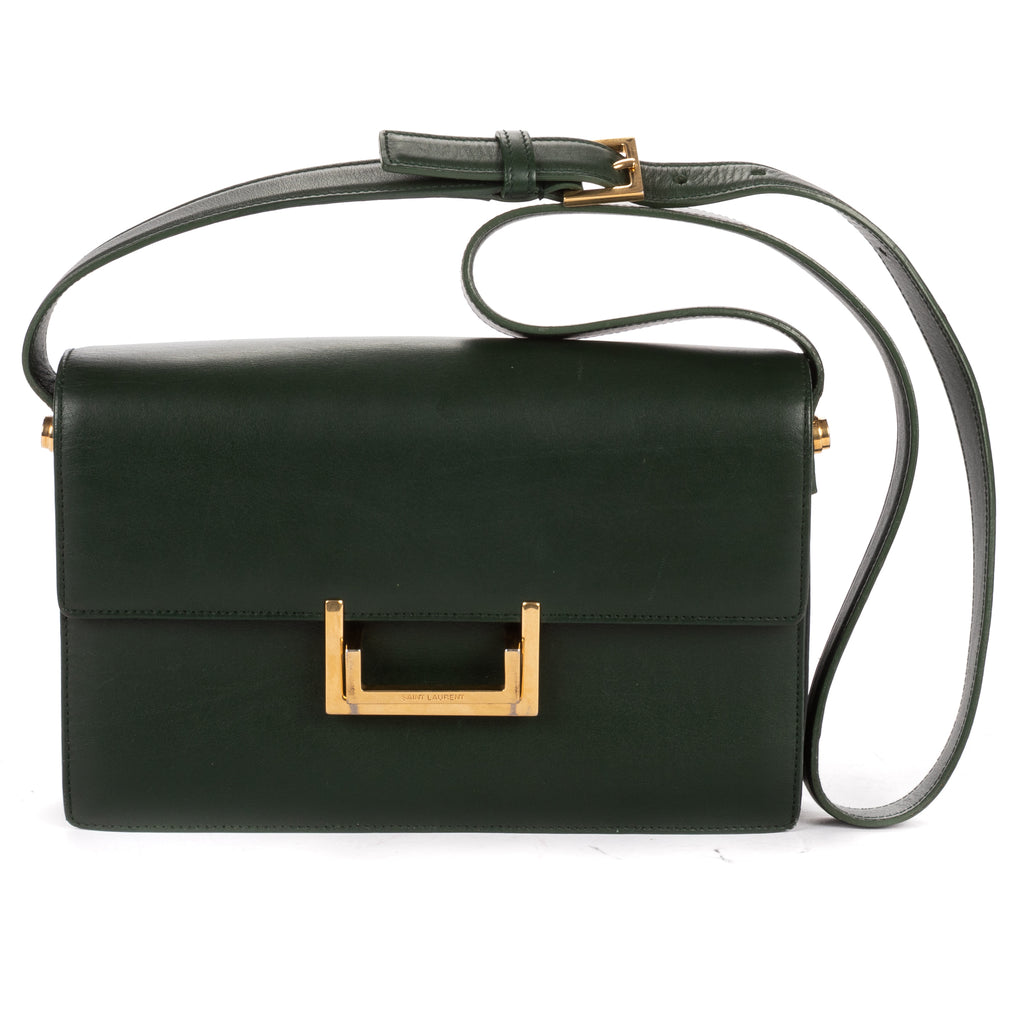 Shoulder Bag Loulou Crossbody Medium Dark Green Smooth Calfskin Leather