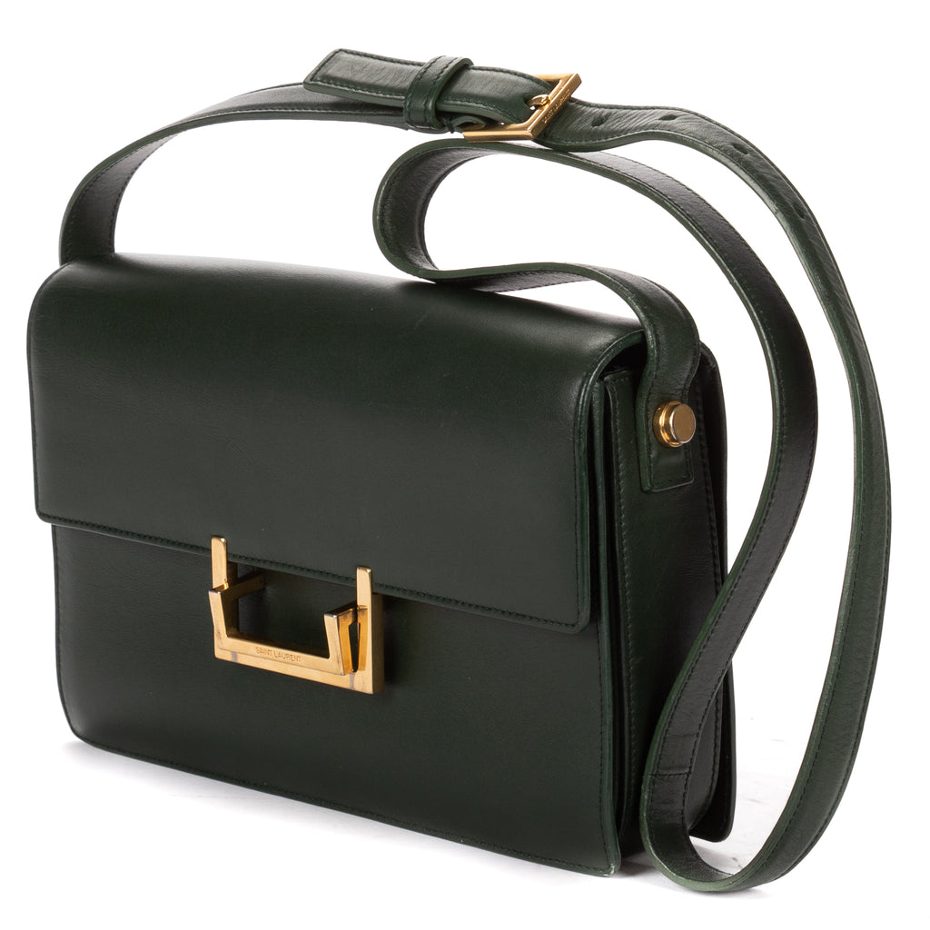 Shoulder Bag Loulou Crossbody Medium Dark Green Smooth Calfskin Leather