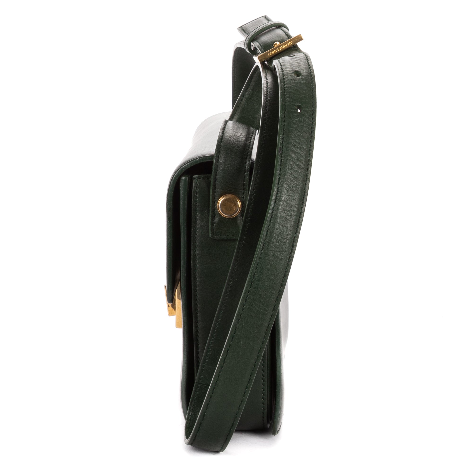 Shoulder Bag Loulou Crossbody Medium Dark Green Smooth Calfskin Leather