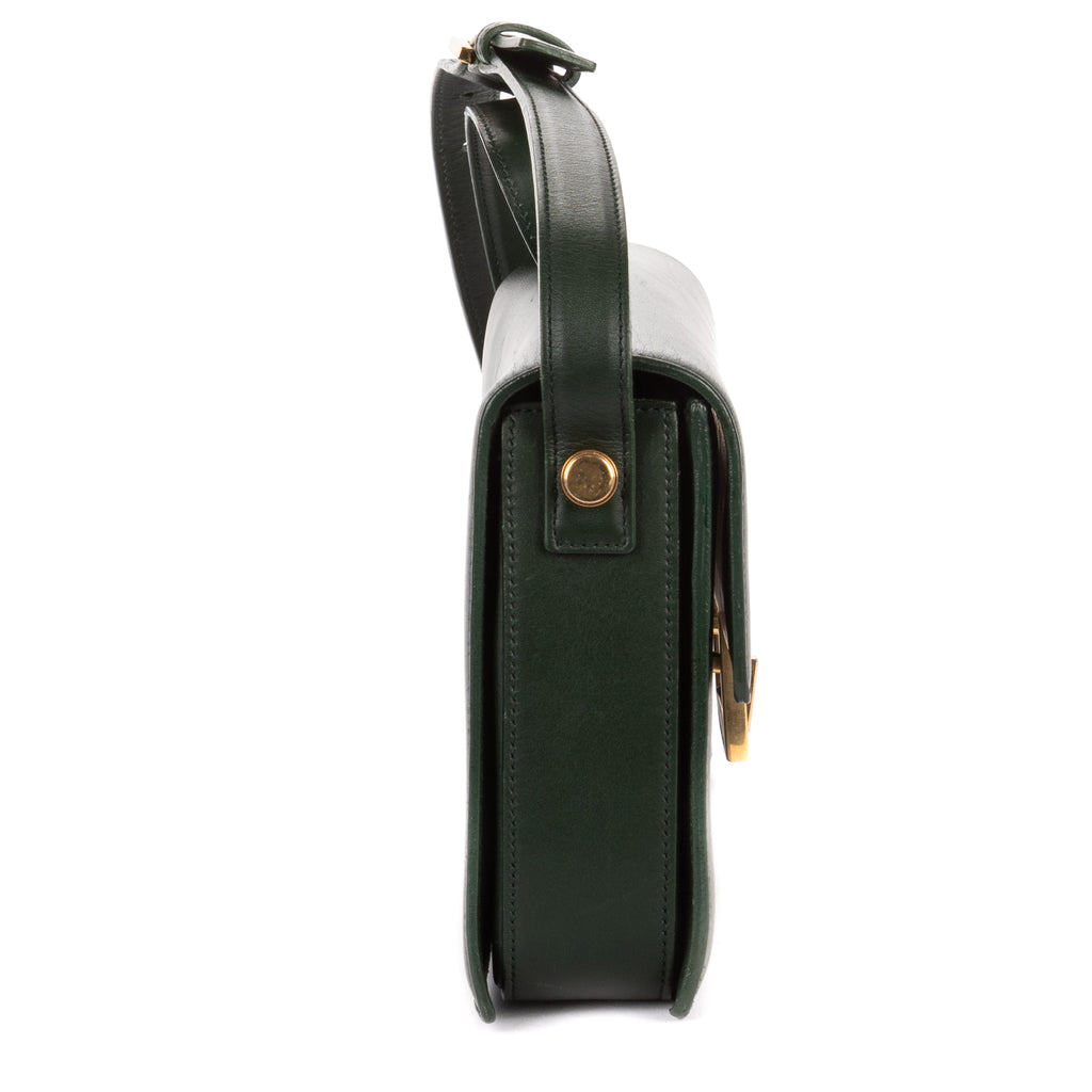 Shoulder Bag Loulou Crossbody Medium Dark Green Smooth Calfskin Leather