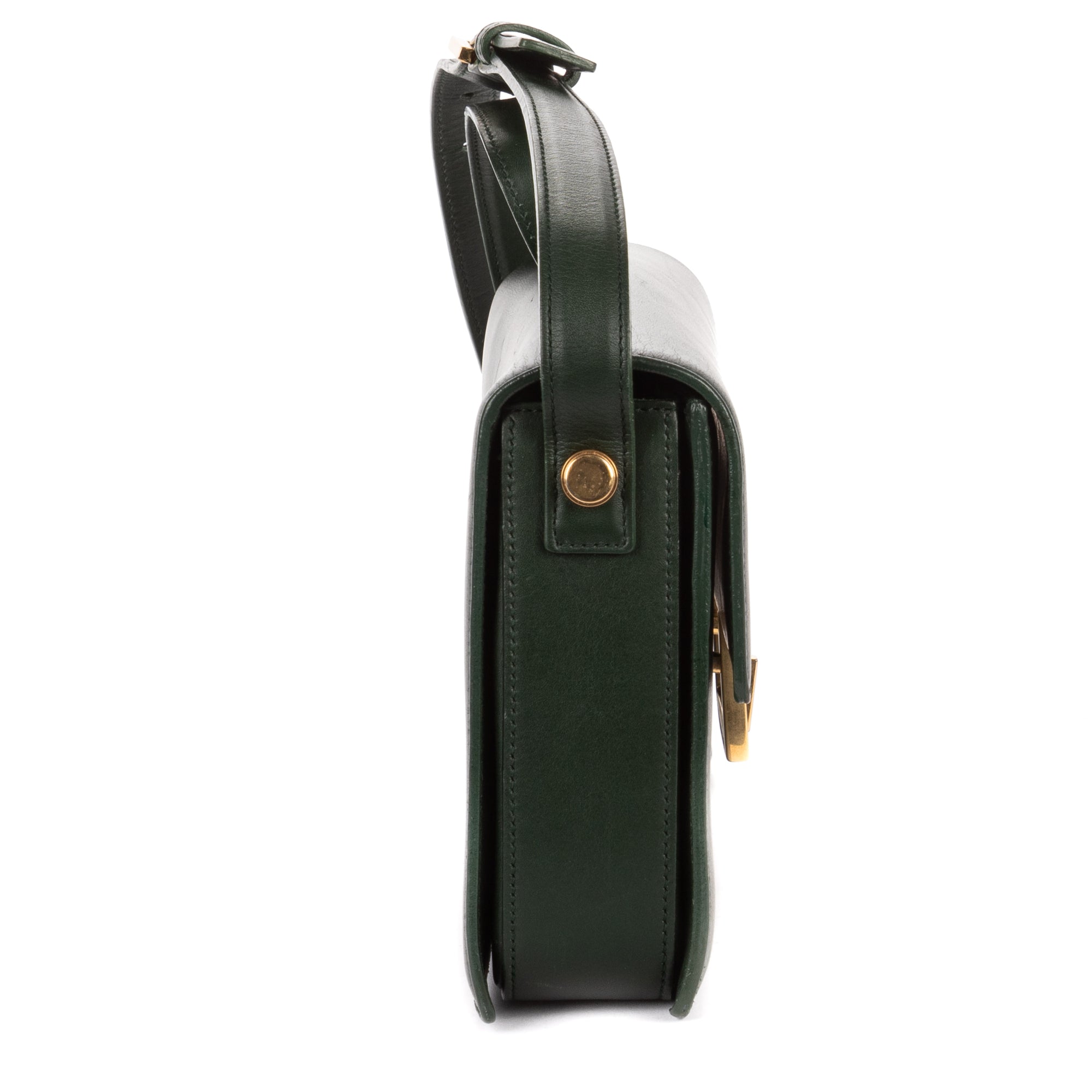 Shoulder Bag Loulou Crossbody Medium Dark Green Smooth Calfskin Leather