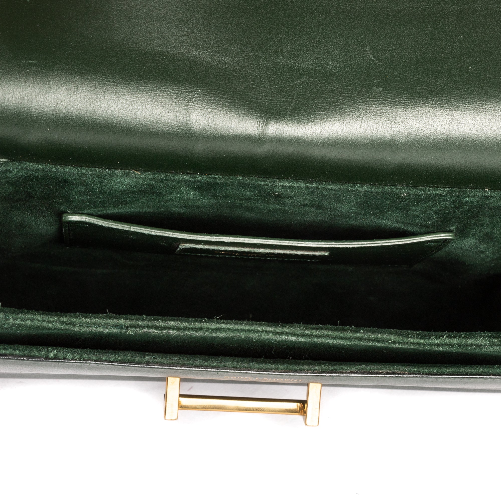 Shoulder Bag Loulou Crossbody Medium Dark Green Smooth Calfskin Leather