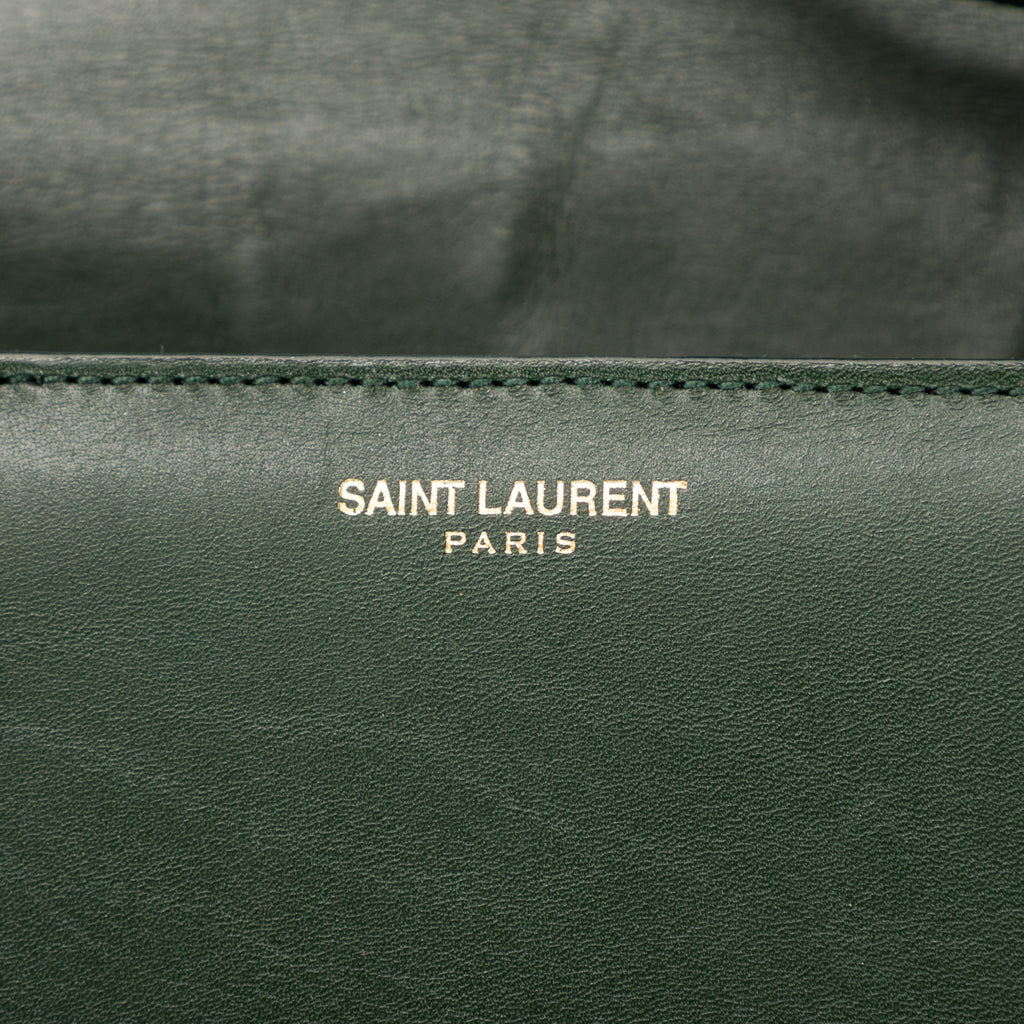 Shoulder Bag Loulou Crossbody Medium Dark Green Smooth Calfskin Leather
