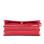 Shoulder Bag Clutch Crossbody Pink Saffiano Vernice Leather