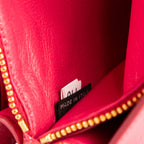 Shoulder Bag Clutch Crossbody Pink Saffiano Vernice Leather