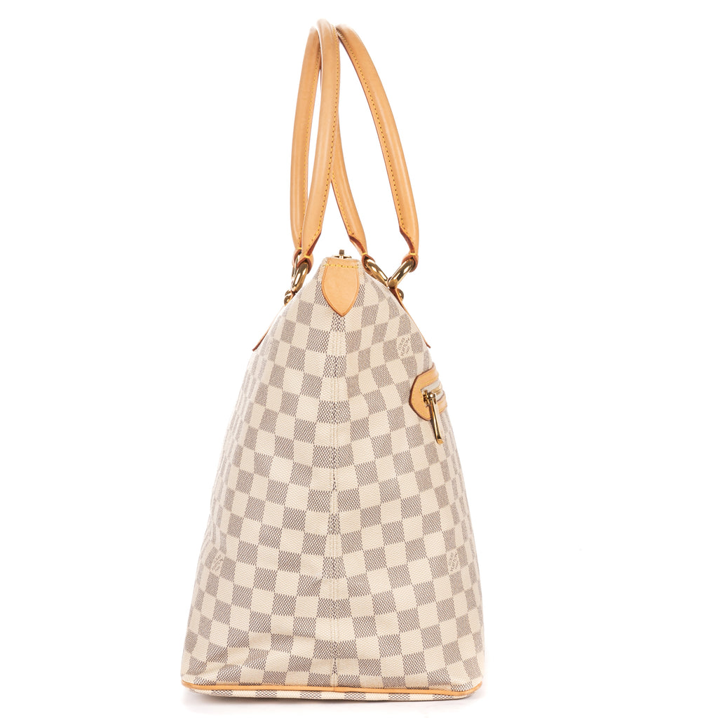 Shoulder Bag Saleya GM Ivory Damier Azur